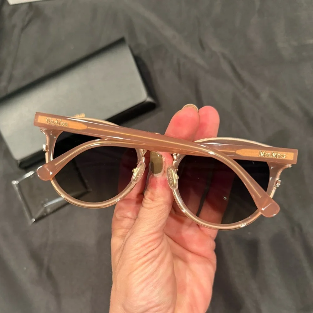 MaxMara Women's Mm Ilde lii Cat Eye Sunglasses Gold Copper